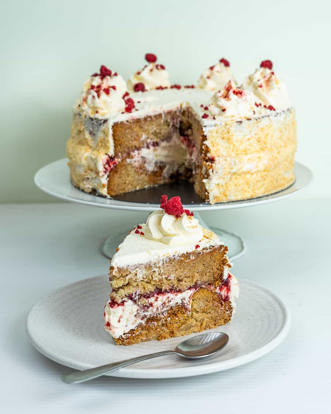 Coconut & Raspberry Cake