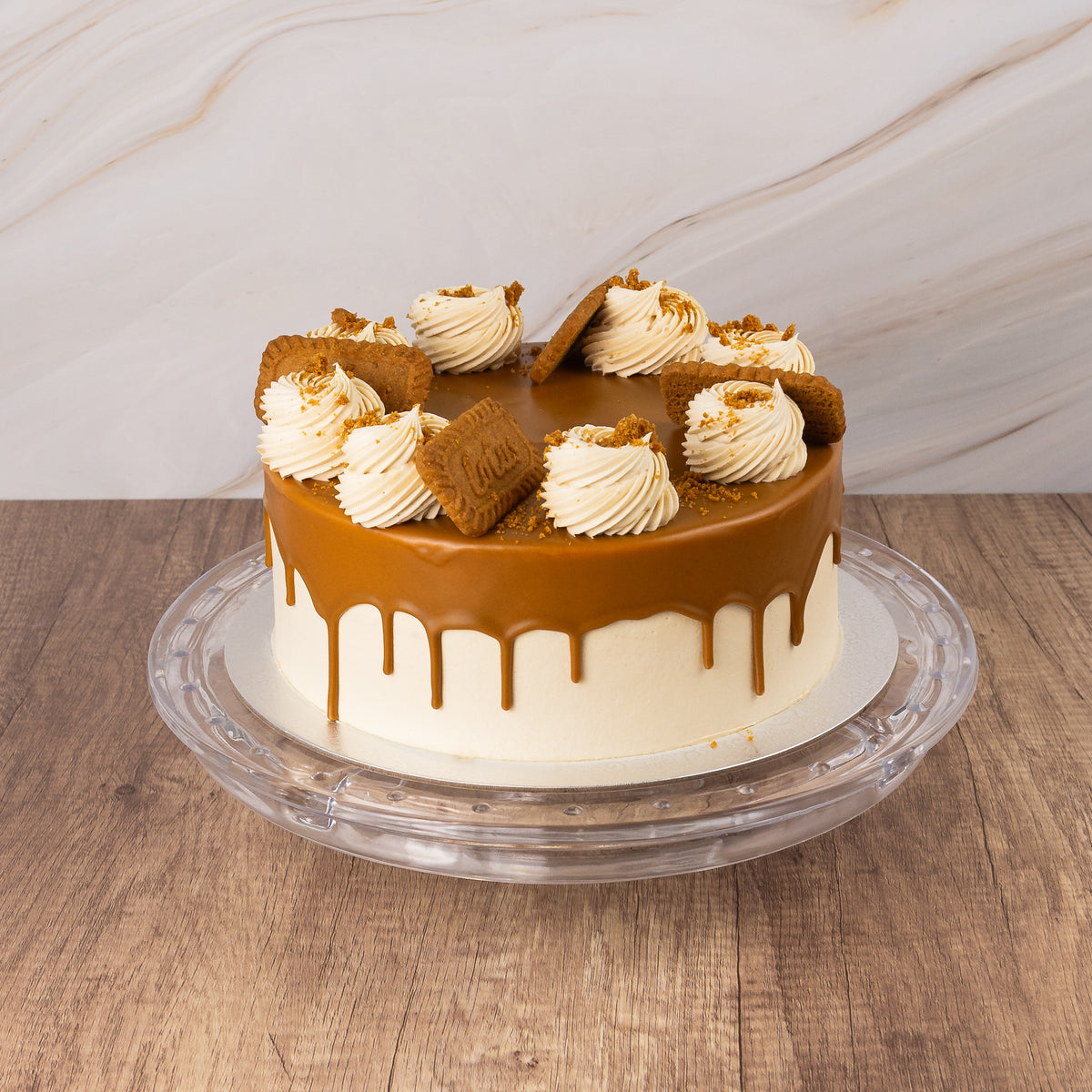 Vegan Vanilla Lotus Buttercream Cake