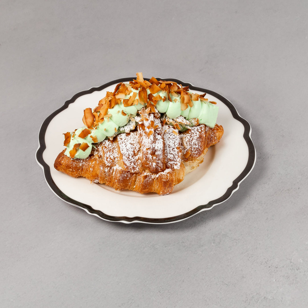 Vegan Pandan & Coconut Twice-Baked Croissant